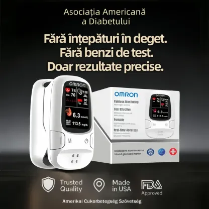 Omron™ prezintă noul glucometru inteligent non-invaziv pentru glucoza din sânge 🔥Fabricat în SUA🔥