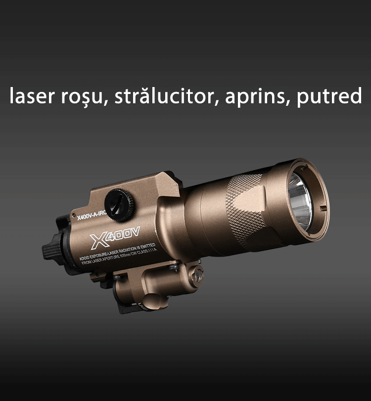 Lanternă LED cu laser roșu