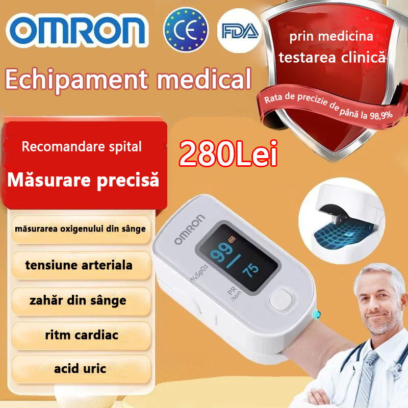 Reducere limitată de 50%🎉【Importat din Japonia】👨‍⚕️ Glucometru Omron non-invaziv de înaltă precizie