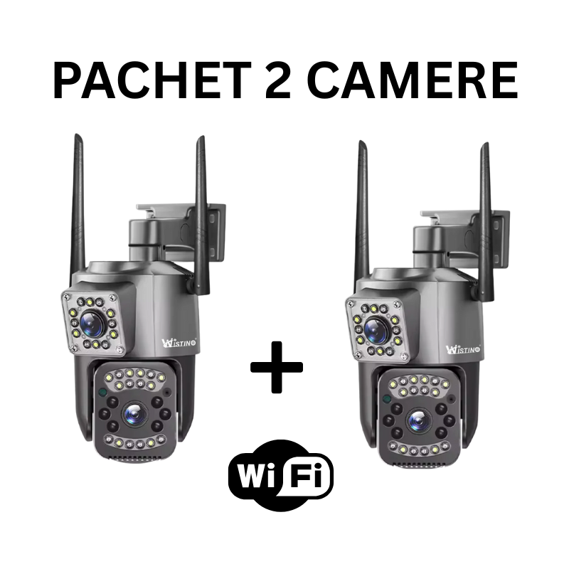 Pachet de 2 camere de supraveghere WIFI 4K. 8MP. IP66
