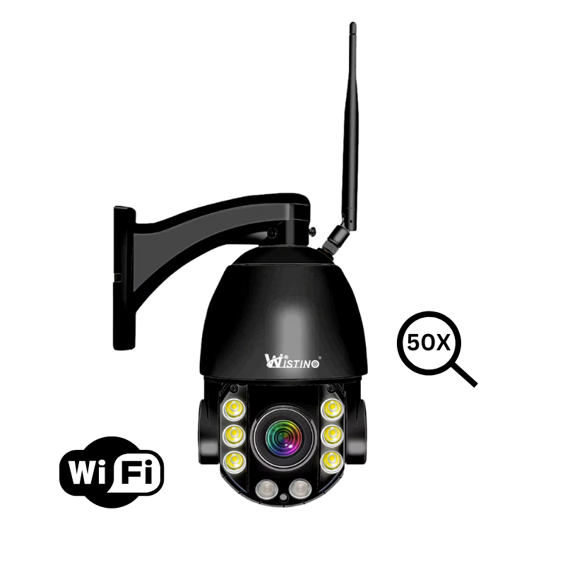 Camera Supraveghere WIFI 4K Ultra HD 50X Optical ZOOM. Rotire Din Aplicatie. Rezistenta La Apa IP 66