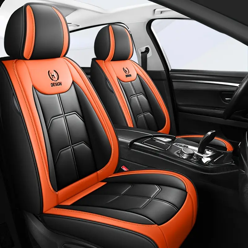 🔥🔥(Se vând 3000 de bucăți) Husă pentru scaun auto din piele PU personalizată premium - Se potrivește tuturor mașinilor, sedanelor, SUV-urilor, furgonetelor și camioanelor!