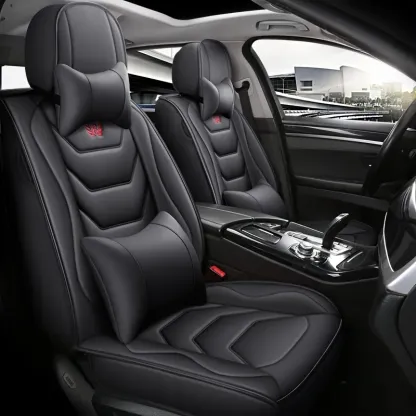 Husă pentru scaun auto din piele naturală 9 bucăți