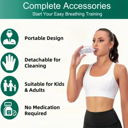 ✨Reducere mare de preț! 🫁 Antrenor de respirație pulmonară, 💪Dispozitiv de expansiune pulmonară și ameliorarea flegmei