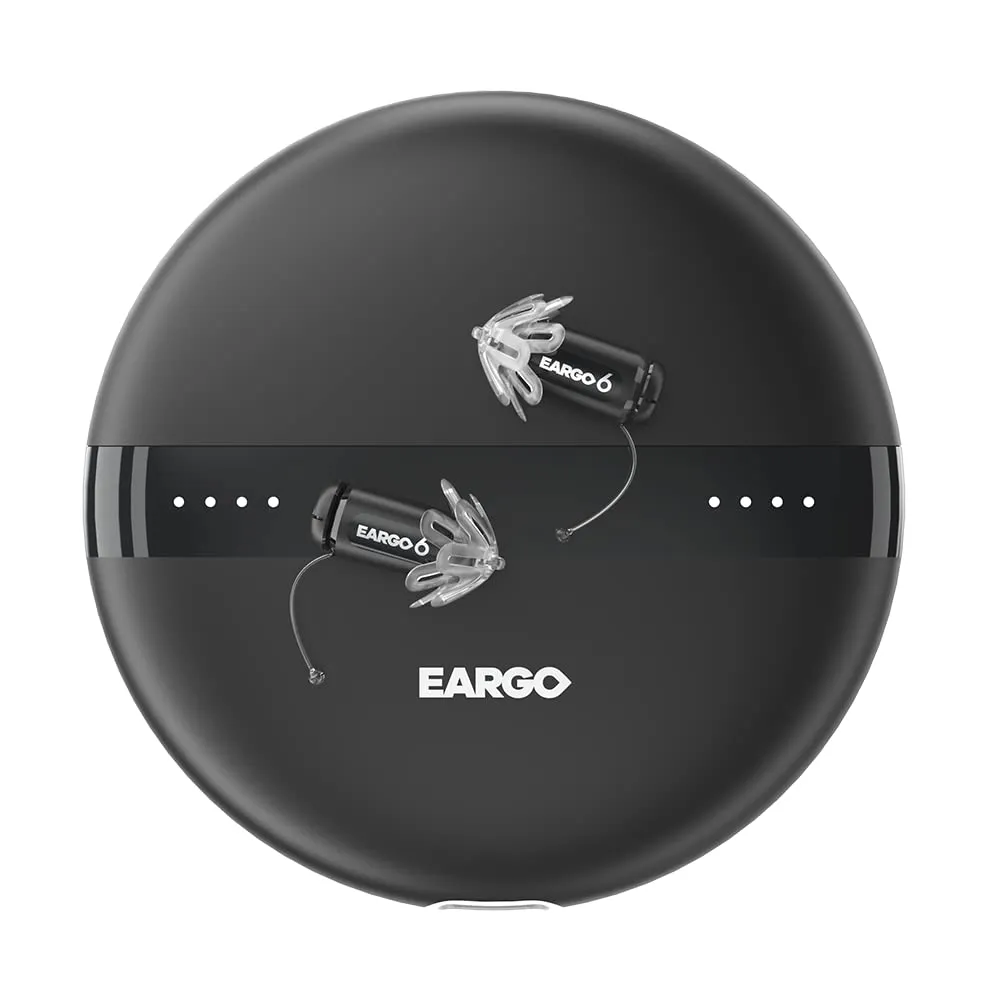 EARGO 6 OTC ajutor auditiv - aproape invizibil CIC, reîncărcabil, adaptiv, aprobat de FDA.