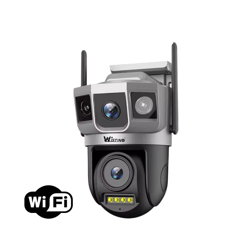 Camera de supraveghere WIFI 8MP. 2 lentile. Control din aplicatie. Urmarire automata. Rezistenta la apa IP66
