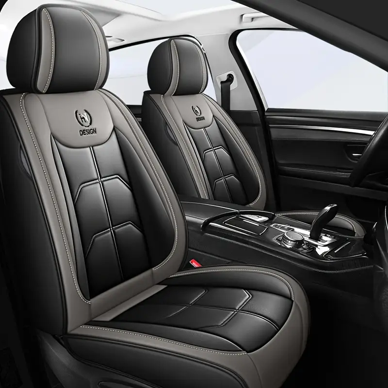 🔥🔥(Se vând 3000 de bucăți) Husă pentru scaun auto din piele PU personalizată premium - Se potrivește tuturor mașinilor, sedanelor, SUV-urilor, furgonetelor și camioanelor!