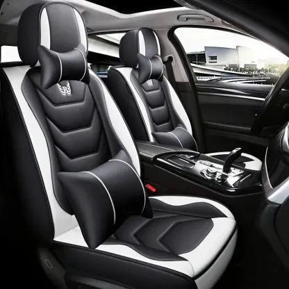 Husă pentru scaun auto din piele naturală 9 bucăți