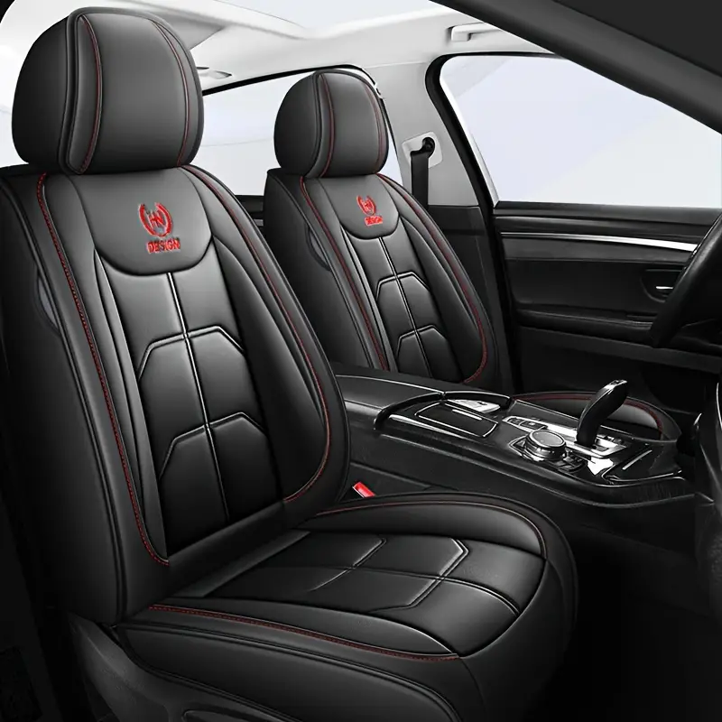 🔥🔥(Se vând 3000 de bucăți) Husă pentru scaun auto din piele PU personalizată premium - Se potrivește tuturor mașinilor, sedanelor, SUV-urilor, furgonetelor și camioanelor!