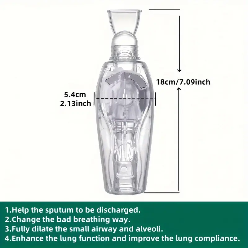 ✨Reducere mare de preț! 🫁 Antrenor de respirație pulmonară, 💪Dispozitiv de expansiune pulmonară și ameliorarea flegmei