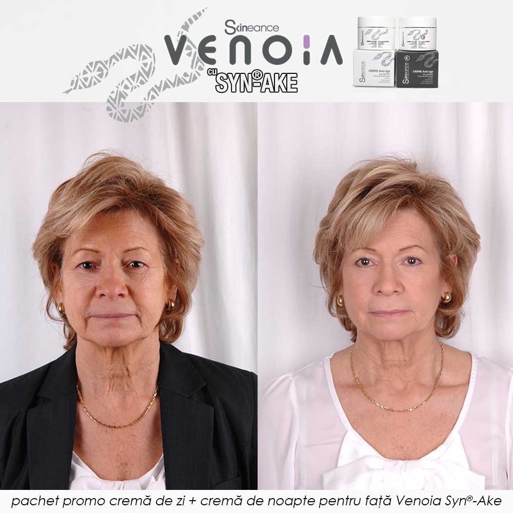 Venoia Syn-Ake Day + Night Face Cream - crema de zi + crema de noapte pentru fata cu venin sintetic de sarpe