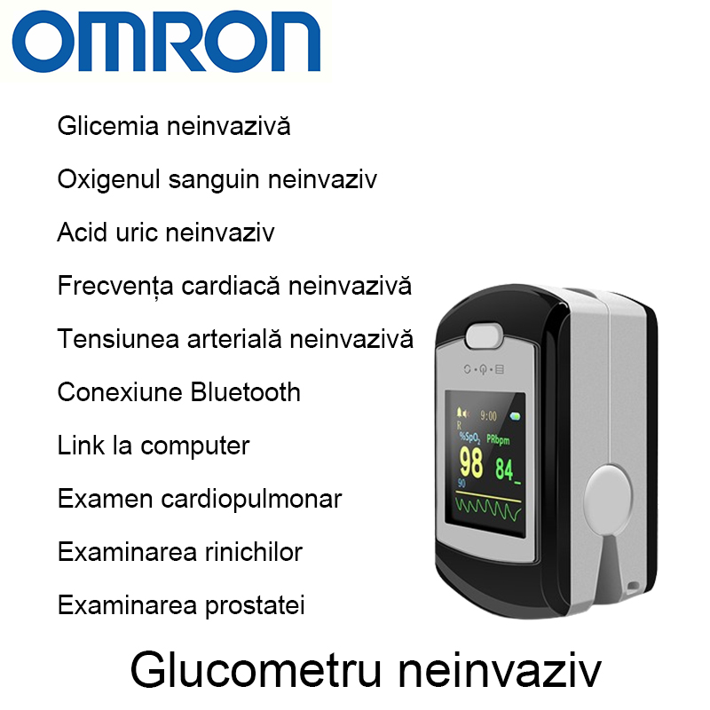 Medidor de glucosa en sangre no invasivo Omron (medición de 5 segundos/99% de precisión)