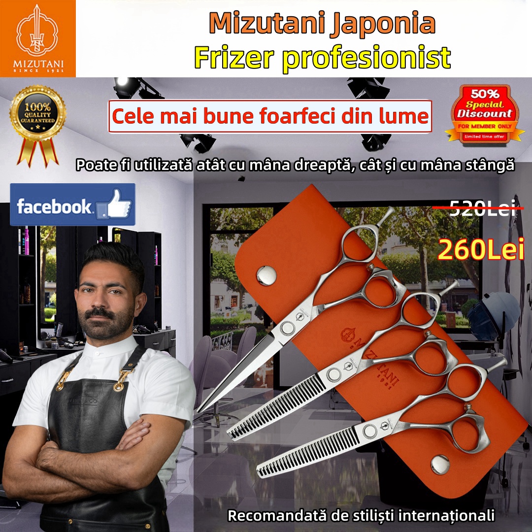 Foarfece profesionale japoneze de coafura de calitate Mizutani
