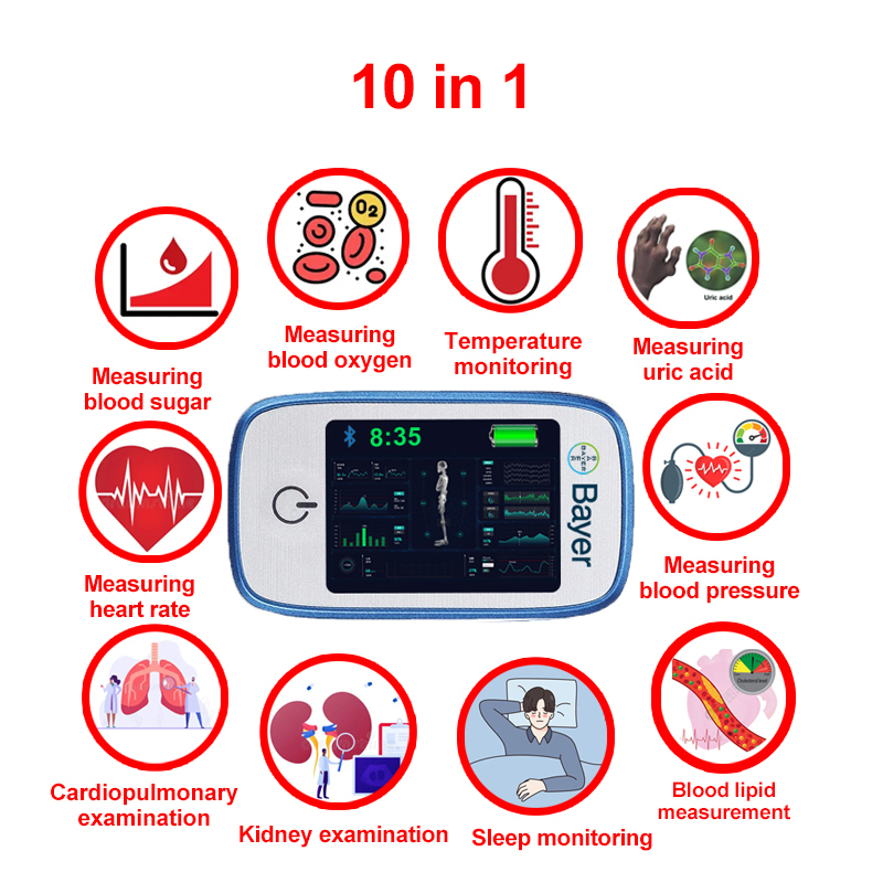 【11-în-1】Glucometru multifuncțional non-invaziv Bayer