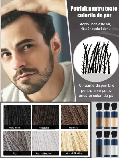 Pudră densă de fibre de păr