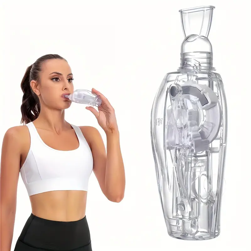 Dispozitiv de exerciții de respirație   plămâni, Dispozitiv de expansiune a plămânilor și de eliminare a mucusului, Expirator portabil cu un set de accesorii, Antrenor de respirație   plămâni detalii 1