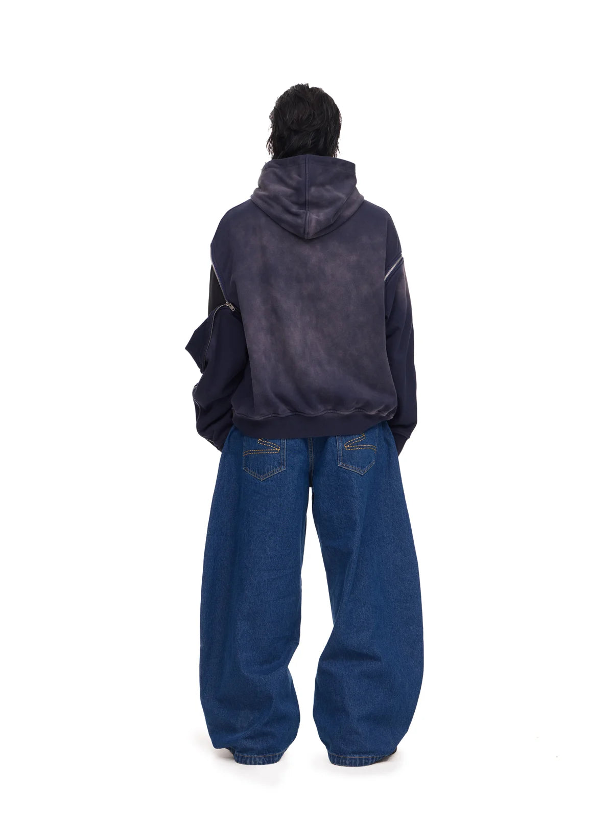 Blue Jeans with Wide-leg