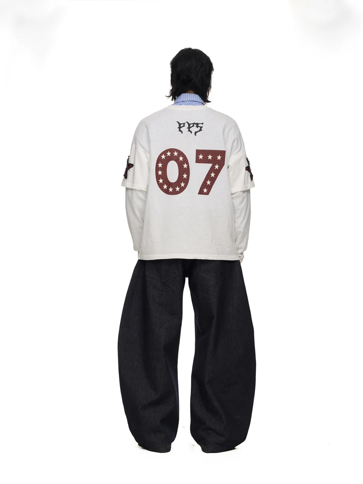 Dark Blue Jeans with Wide-leg