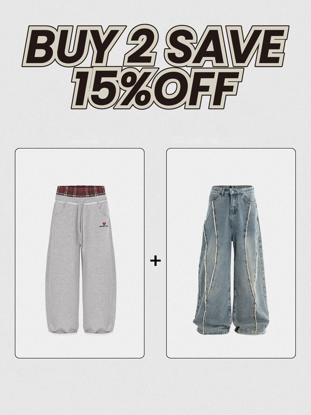 Double Waist Baggy Sweatpants