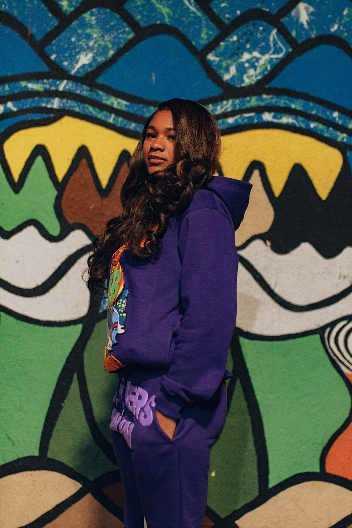 Purple “WINNERS WIN” Flare Sweatsuit