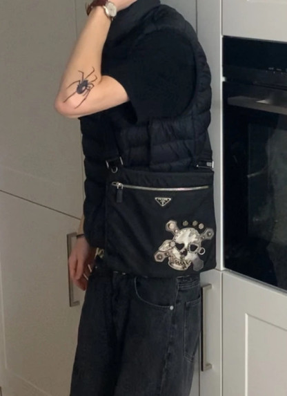 Prada Umhängetasche mit totenkopf, selten, skull bag