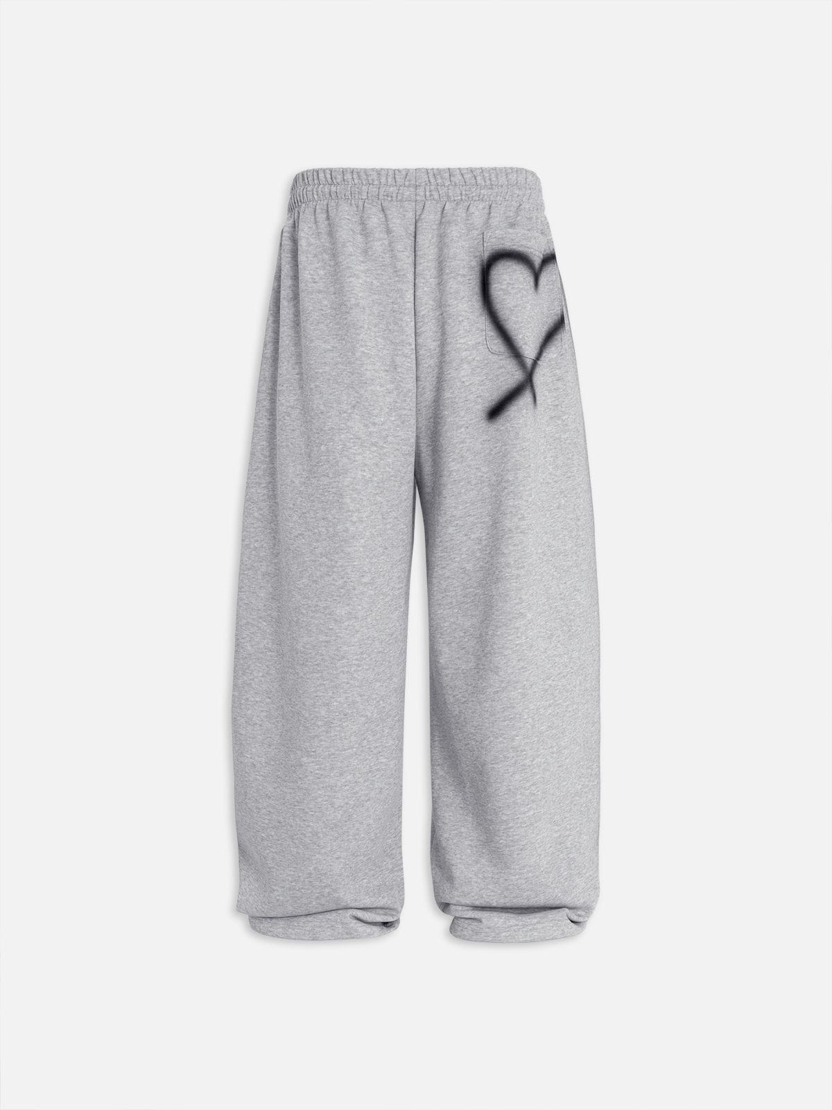 Graffiti Heart Baggy Sweatpants