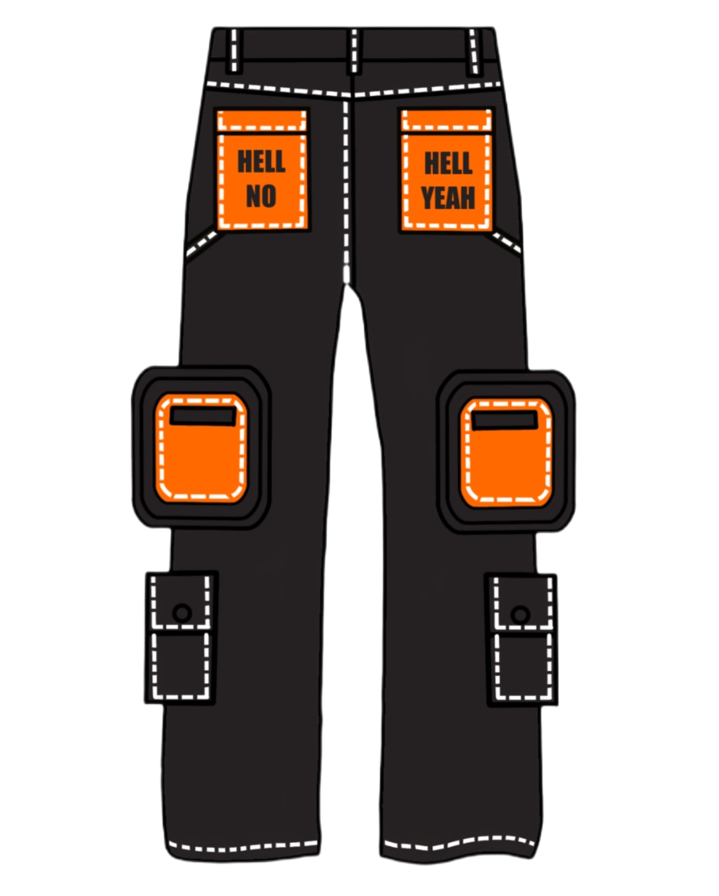“Blade Masters” Cargo Pants Black