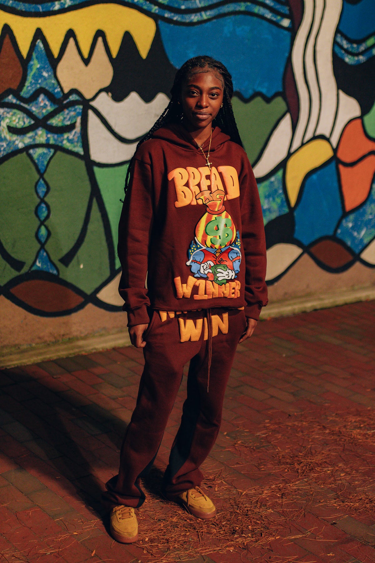 Brown “WINNERS WIN” Flare sweatsuit