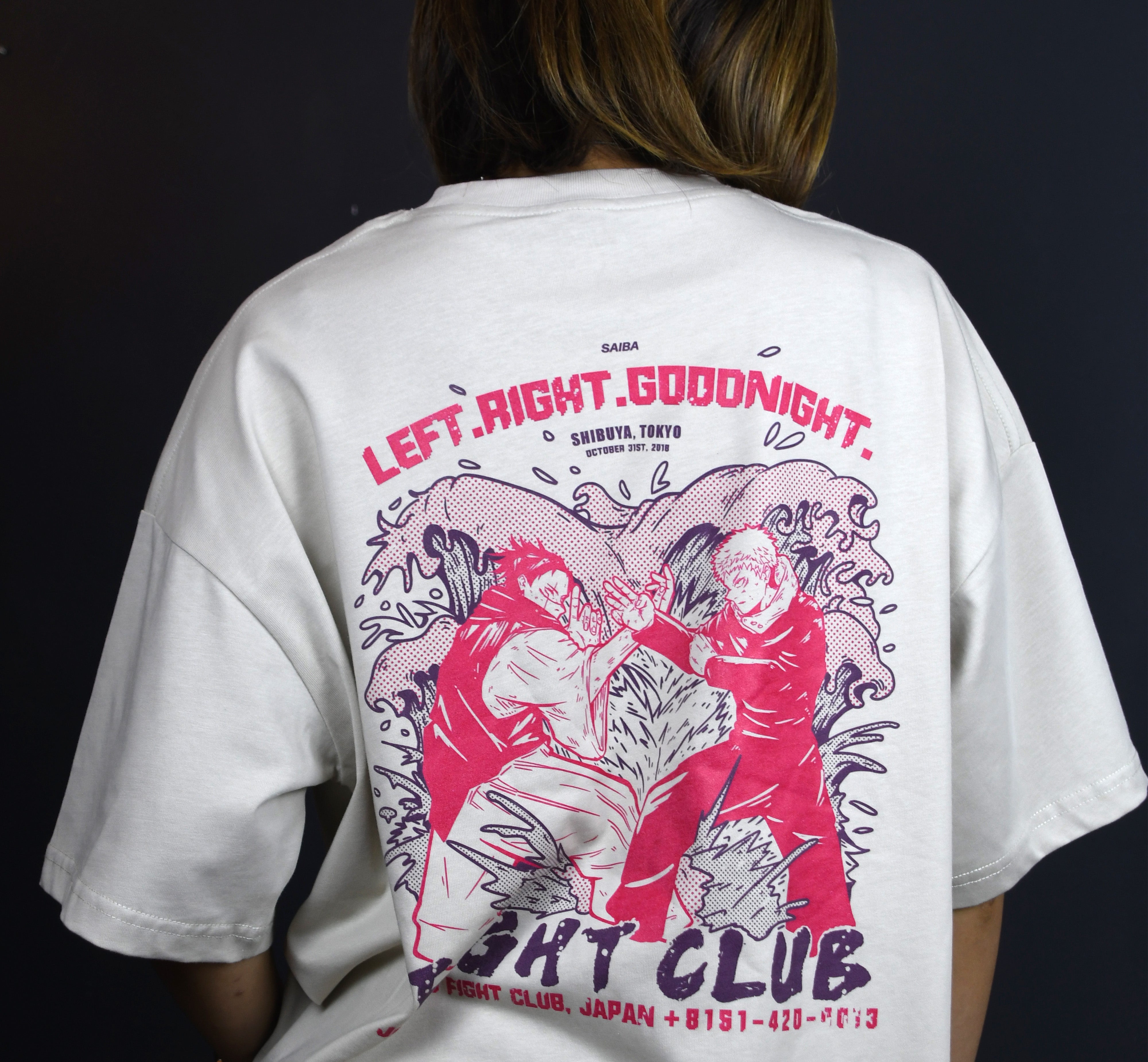 Left Right Goodnight Itadori Yuji Oversized T-shirt
