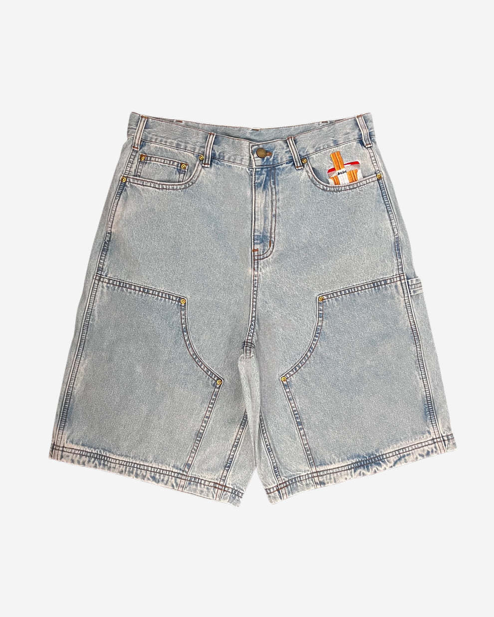 Cigarette Embroidered Loose Jeans