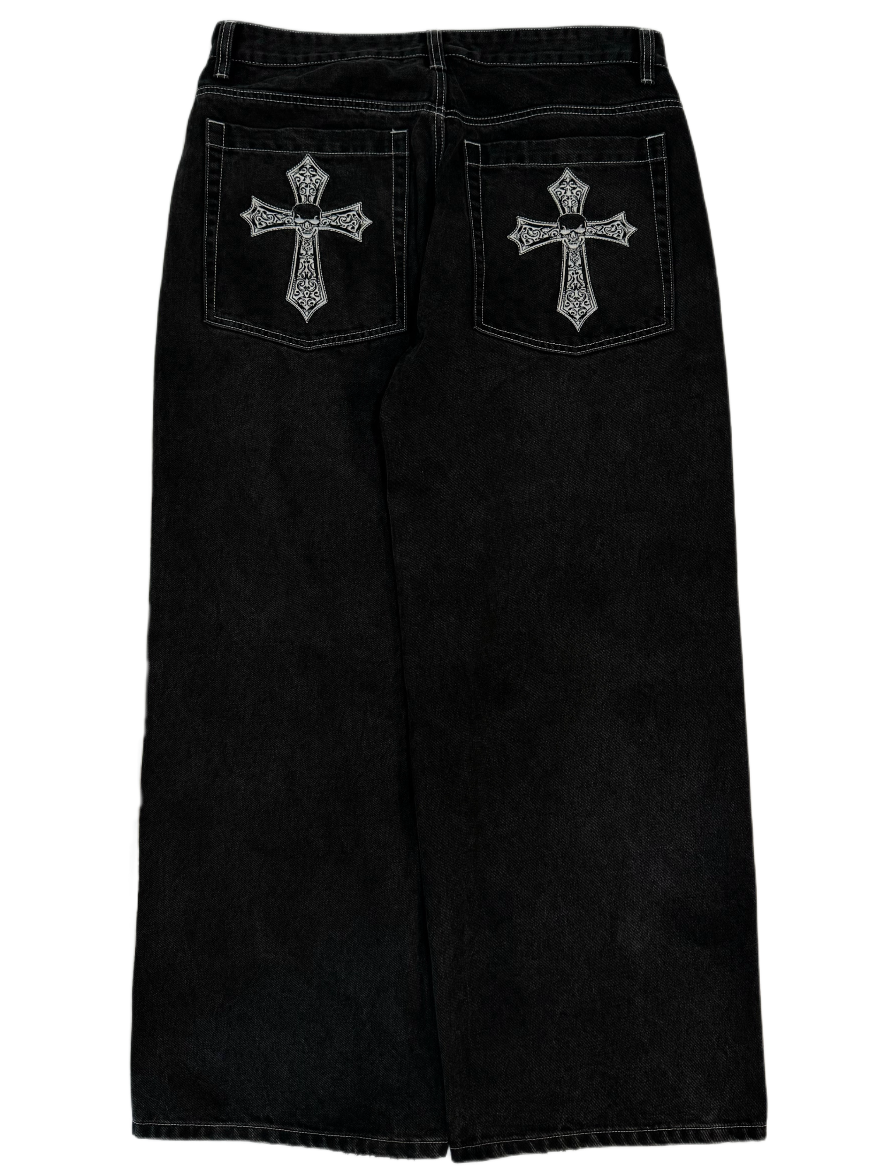 Black Skull Cross GLOE Jeans