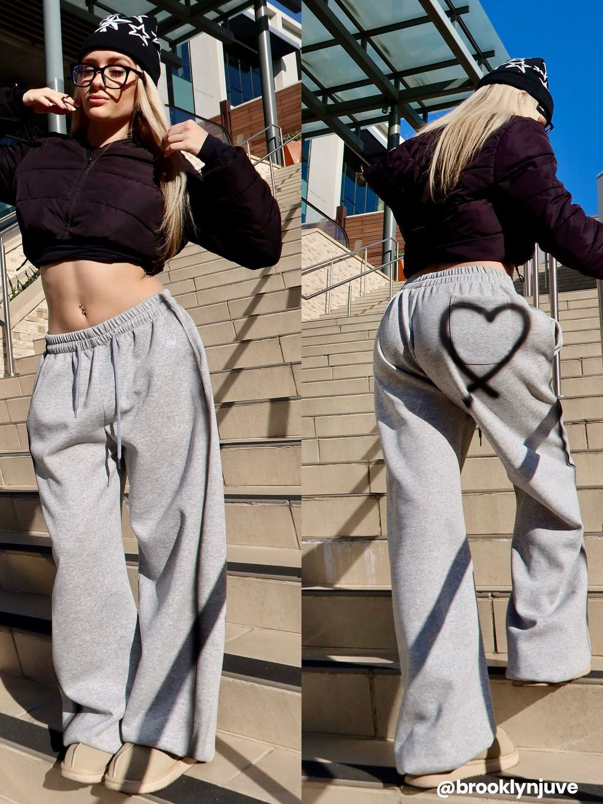 Graffiti Heart Baggy Sweatpants