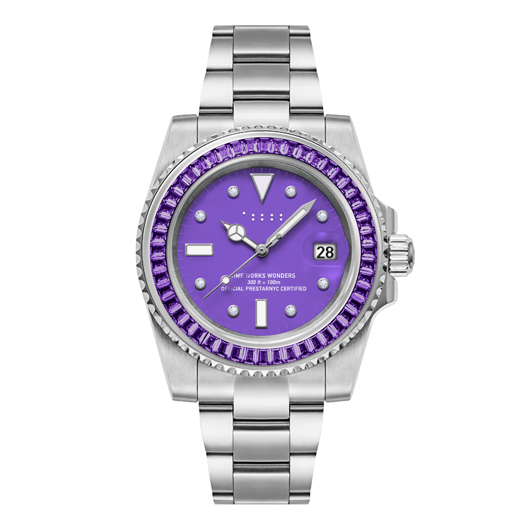 Prestar NYC Aquaman Luxe Diamond Watch(Ultra Violet)