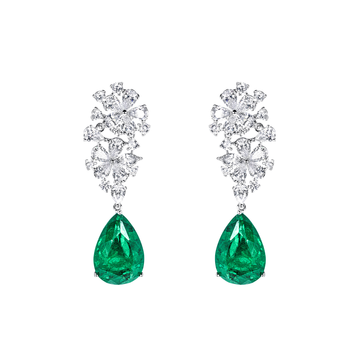 Secret Garden Emerald Stud Earrings
