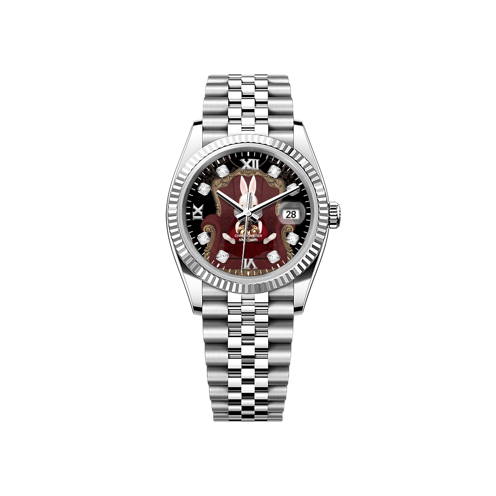 Prestar NYC Diary Classic Diamond Watch (Queen of Hearts)