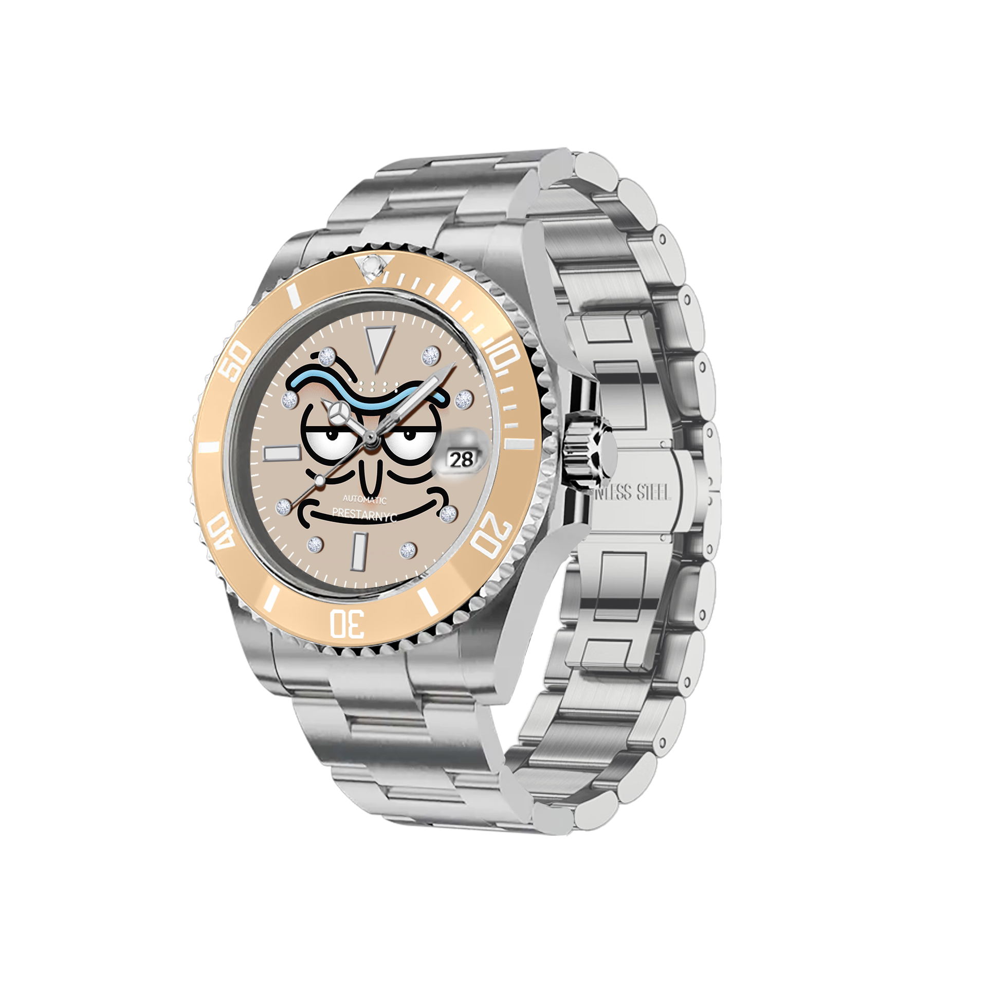 Prestar NYC Aquaman Initial Mechanical Watch (Mad Grandpa)