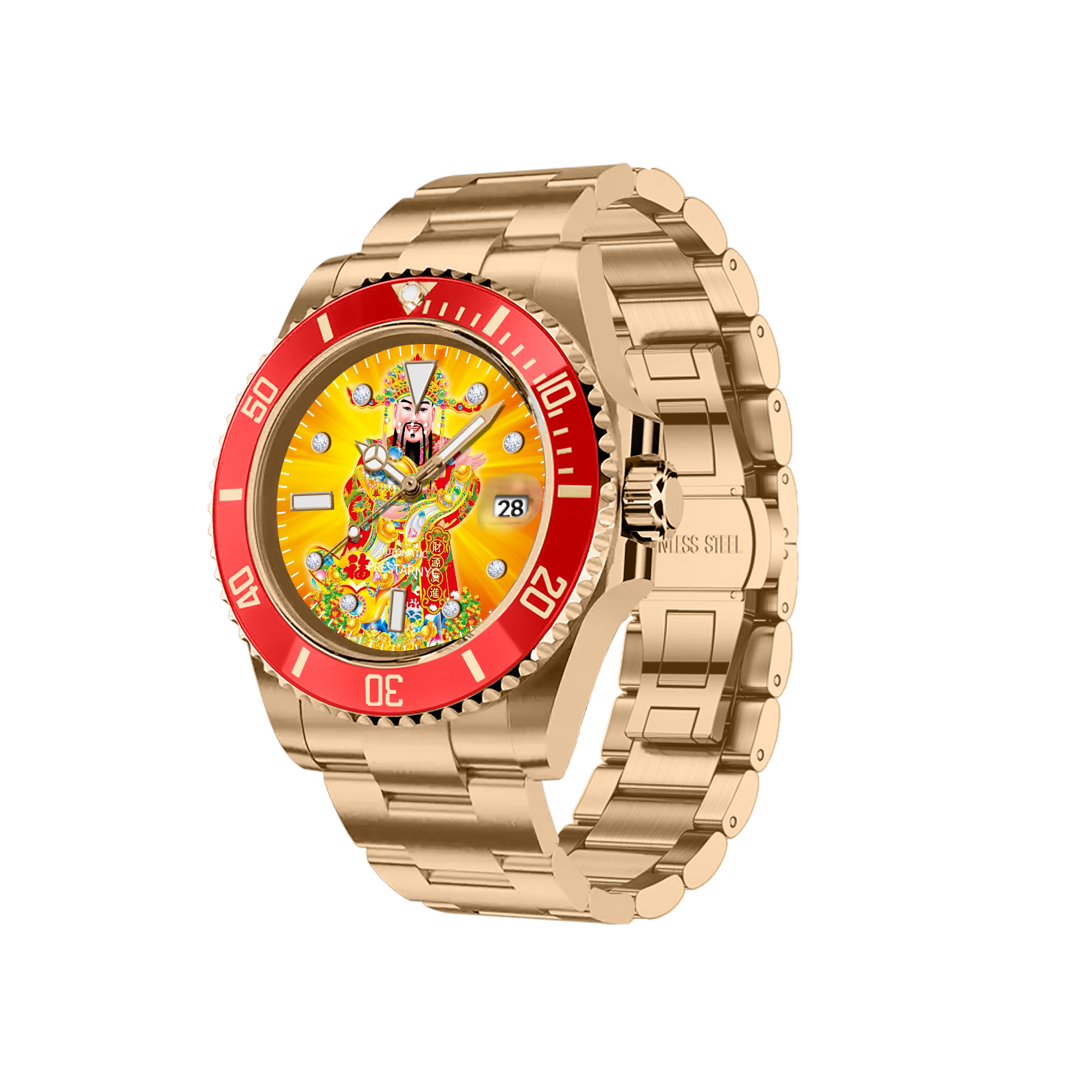 Prestar NYC Aquaman Initial Mechanical Watch (Golden God of Wealth)