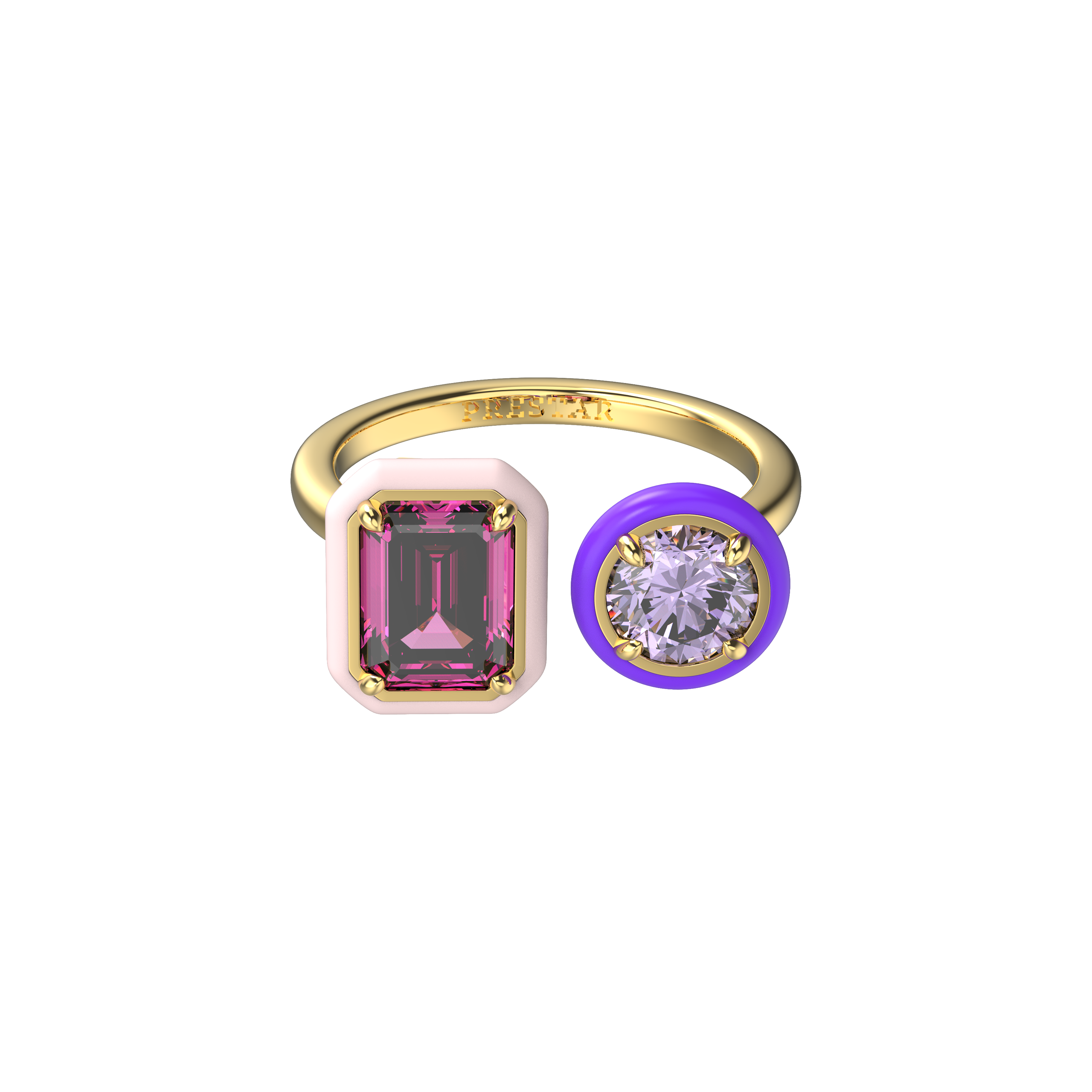 Fusion Enamel Treasures Ring-Lavender Blush
