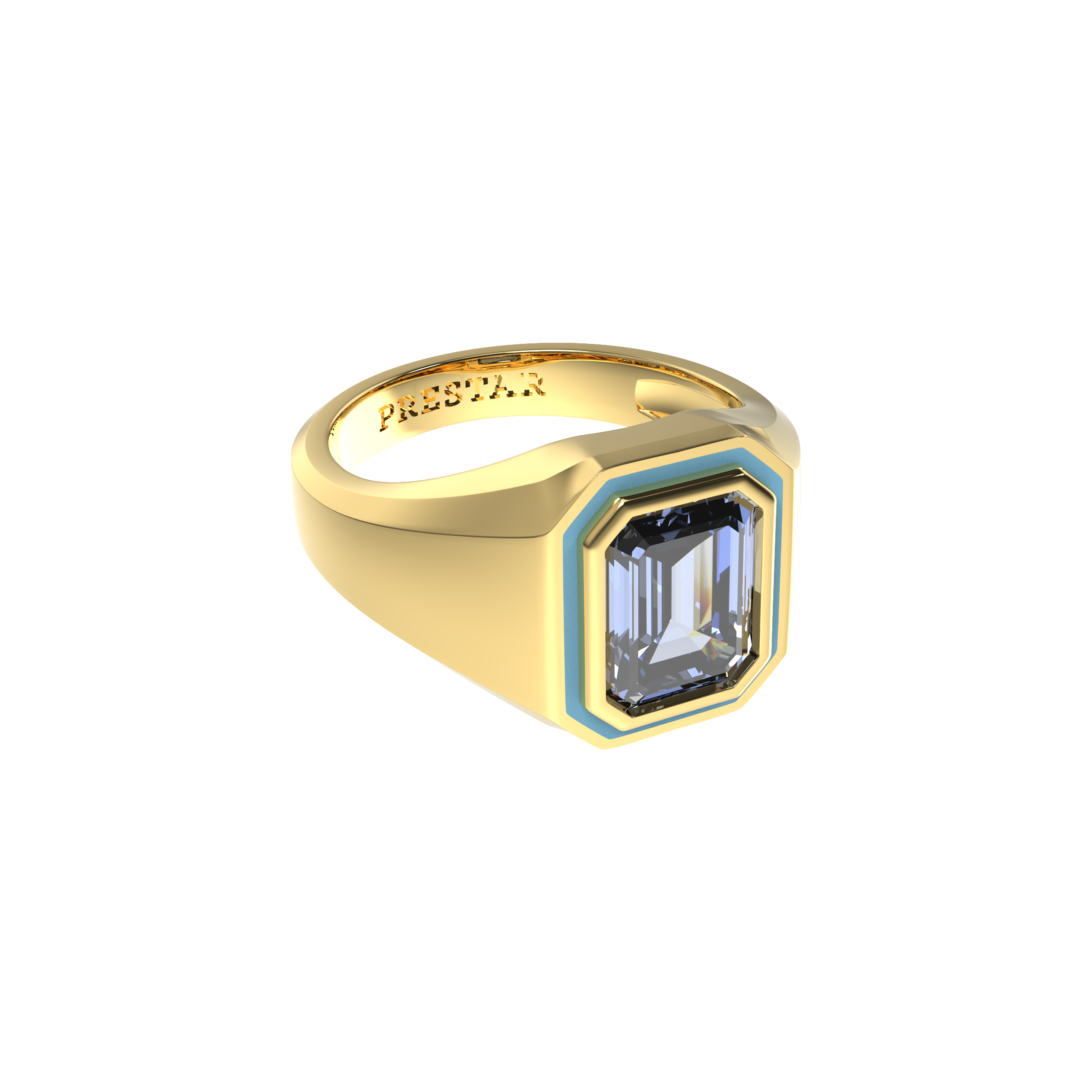 Sparkler Golden Candy Ring-Blue Enchantment