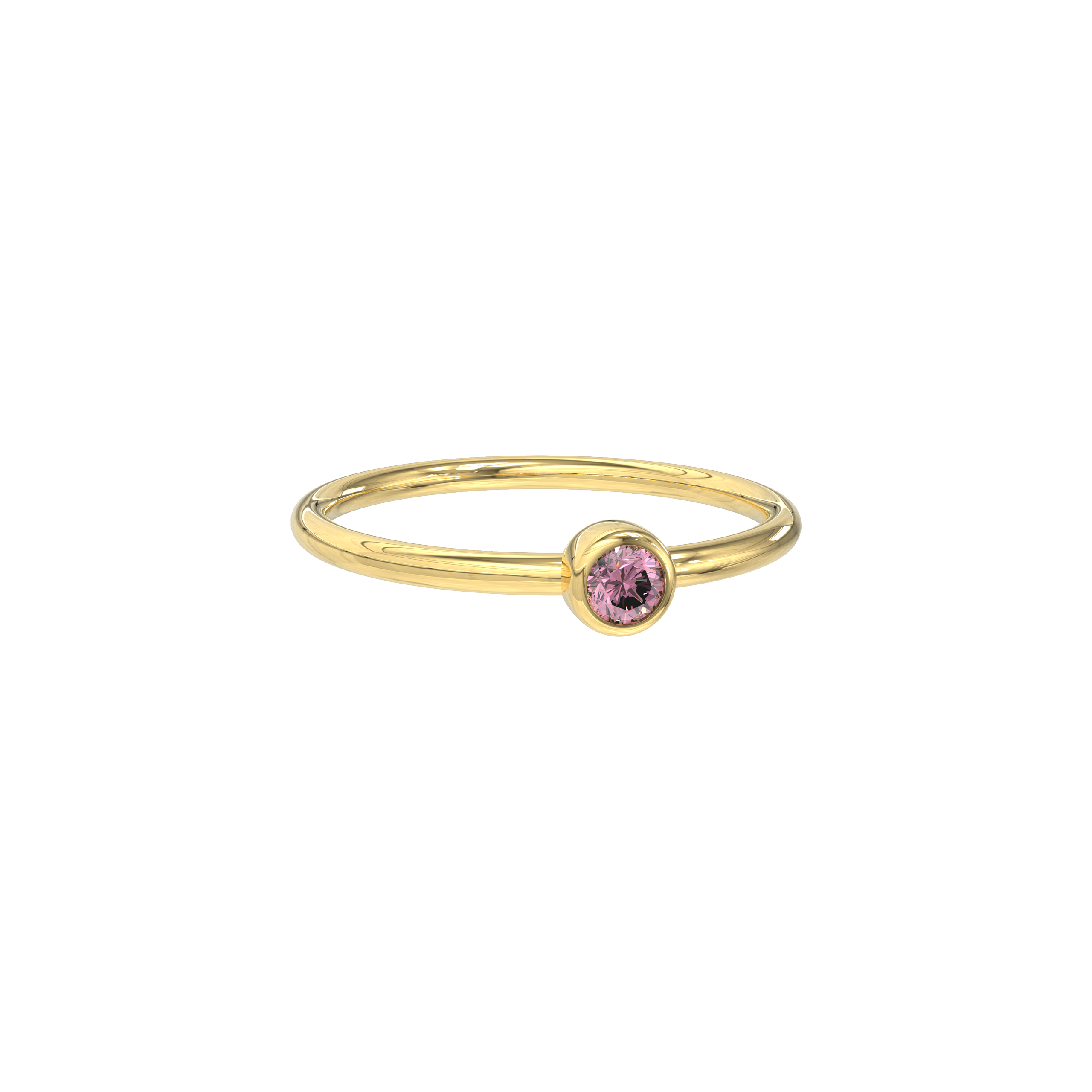 Radiant Minimalist Ring-Pink Diamond