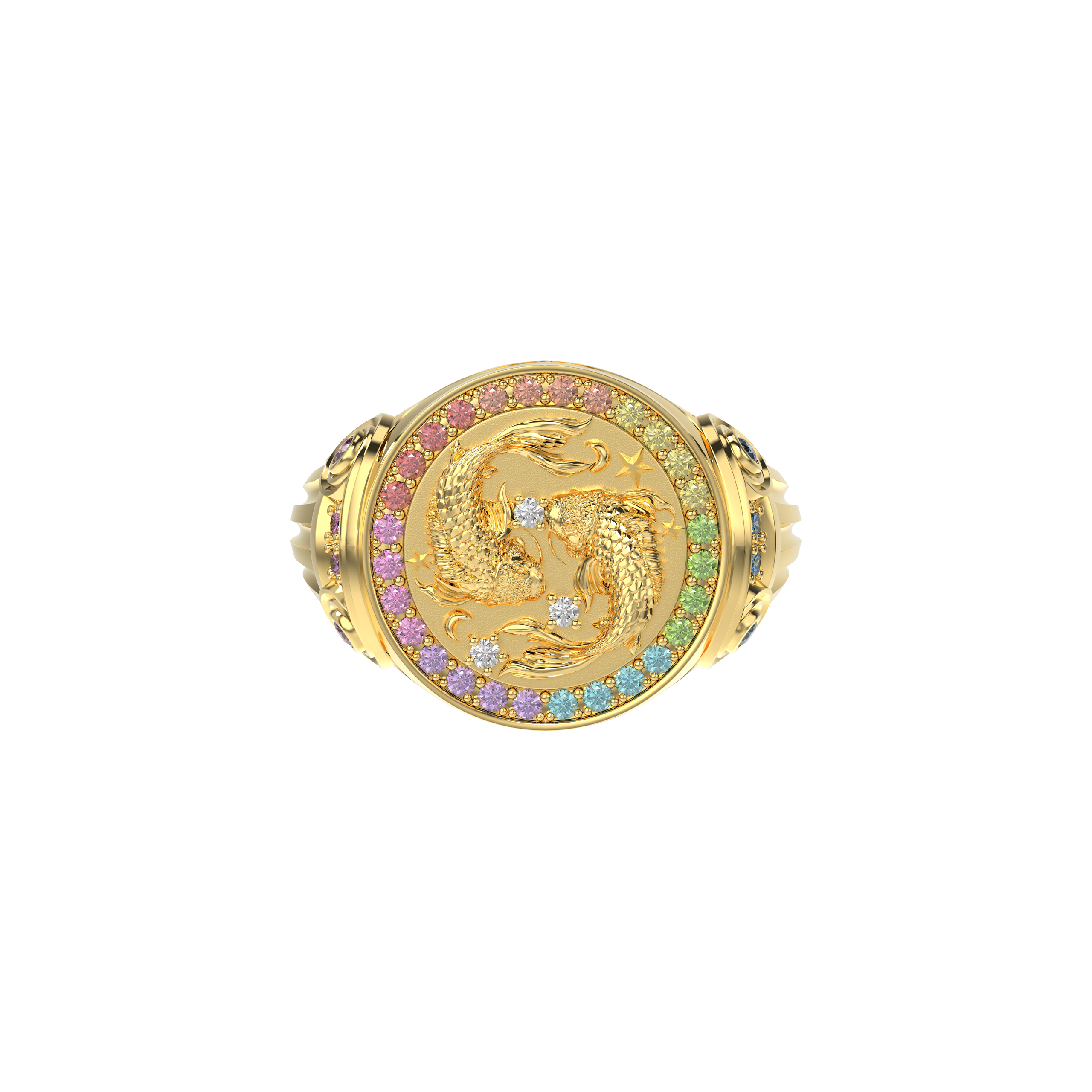 Zodiac Glam Galaxy Ring-Pisces