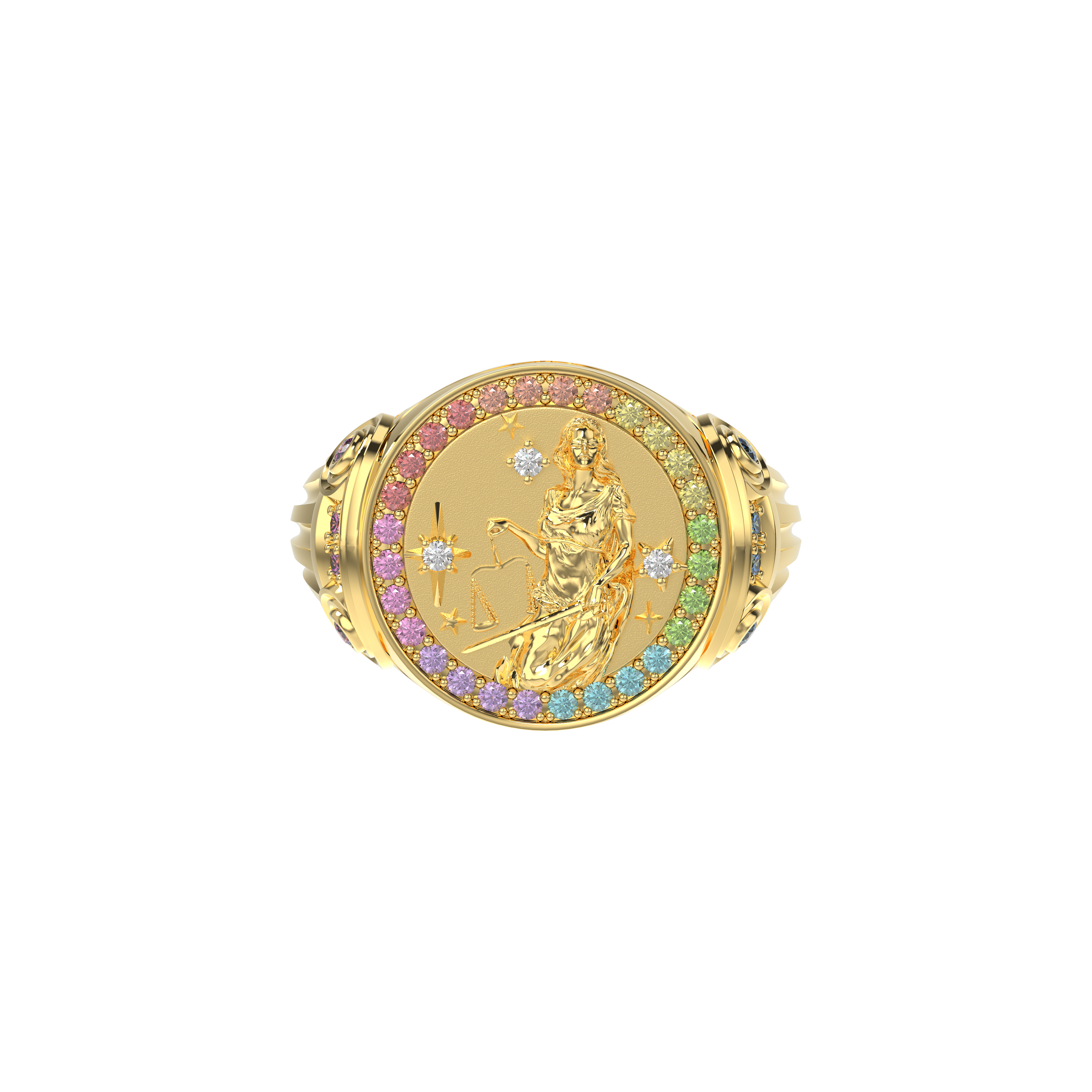 Zodiac Glam Galaxy Ring-Libra