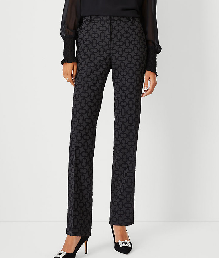 The Tall Sophia Straight Pant in Linked Jacquard