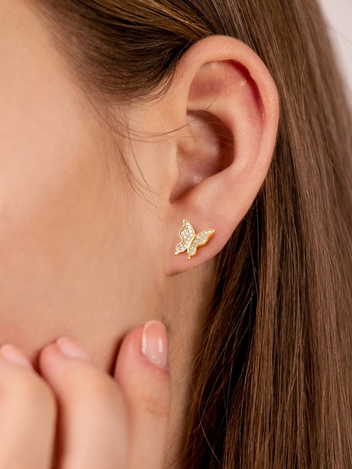 Silvora Sterling Silver Cute Cat Stud Earrings Cubic Zirconia Animal Statement Earrings Birthday Christmas Jewelry Gift for Wife Mom Daughter