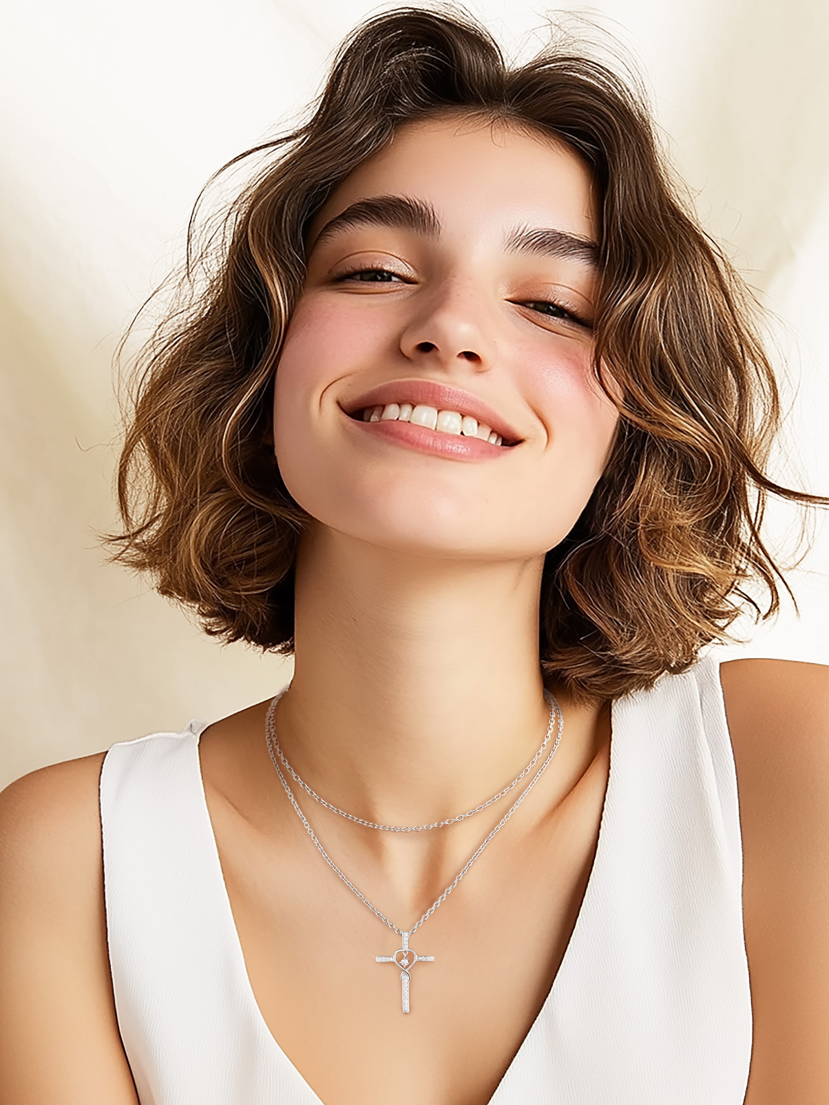 Silvora 2mm Hypoallergenic Chains for Pendant Stainless Steel Necklace for Women Rolo Cable Chain 14-30 inches