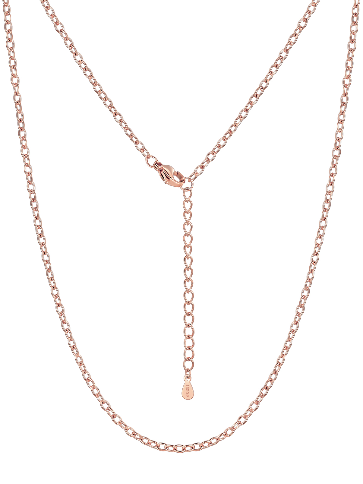 Silvora 2mm Hypoallergenic Chains for Pendant Stainless Steel Necklace for Women Rolo Cable Chain 14-30 inches