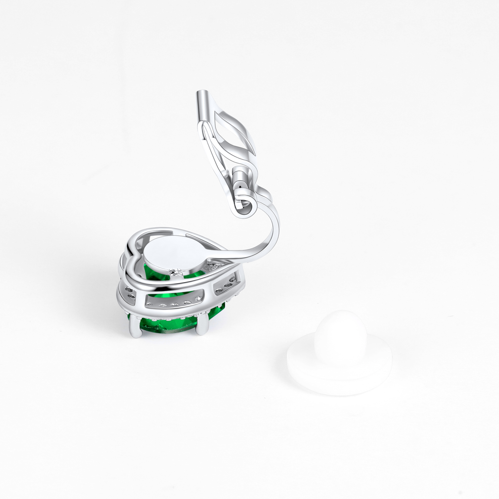 Silvora Women's Heart Shaped January Birthstone Clip on Earrings Simulated Garnet Dainty Non Pierced Earring Jewelry Daughter Wife Granddaughter Birthday Christmas Valentines Gifts