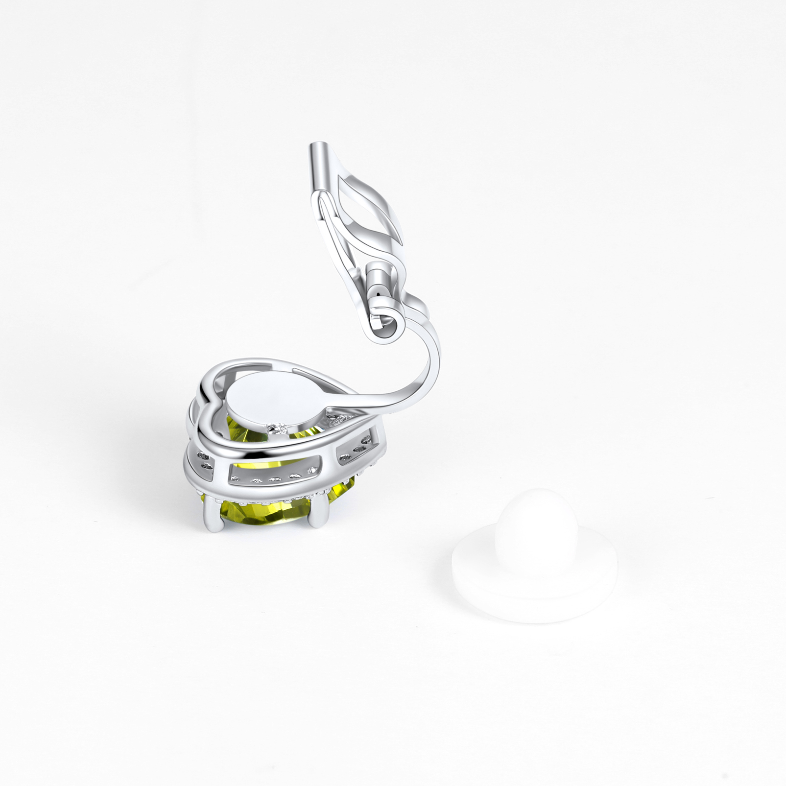 Silvora Women's Heart Shaped January Birthstone Clip on Earrings Simulated Garnet Dainty Non Pierced Earring Jewelry Daughter Wife Granddaughter Birthday Christmas Valentines Gifts