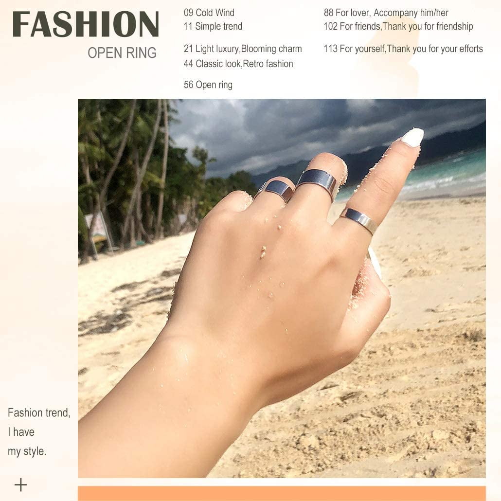 Silvora Stackable Open Knuckle Band Ring for Women Men 925 Sterling Silver Full Finger Ring Jewelry (15mm, Brushed)