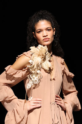 Person in Beige Dress